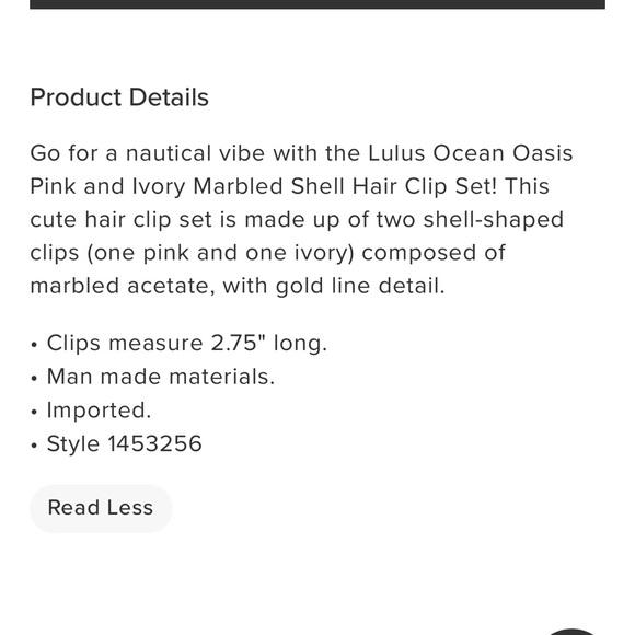 🚨FINAL SALE🚨 LULUS Ocean Oasis Pink and Ivory Marbled Shell Hair Clip Set - Picture 2 of 5